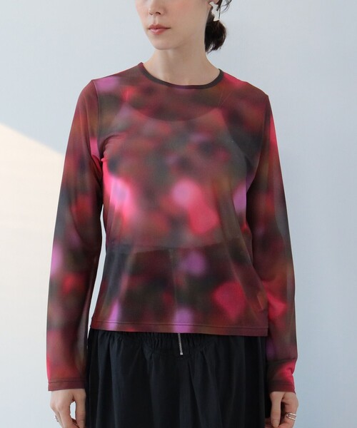 Ray BEAMS（レイビームス）の「Ray BEAMS / グラデーション プリント Tシャツ（Tシャツ/カットソー・レディース・レッド系その他/グリーン系その他2・ONE SIZE）」の10枚目の写真