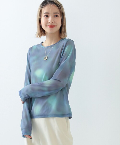 Ray BEAMS（レイビームス）の「Ray BEAMS / グラデーション プリント Tシャツ（Tシャツ/カットソー・レディース・レッド系その他/グリーン系その他2・ONE SIZE）」の19枚目の写真