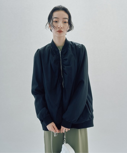 INSIIS（インシス）の「ギャザーMA1ブルゾン（MA-1・レディース・ブラウン/ブラック・フリー）」の17枚目の写真