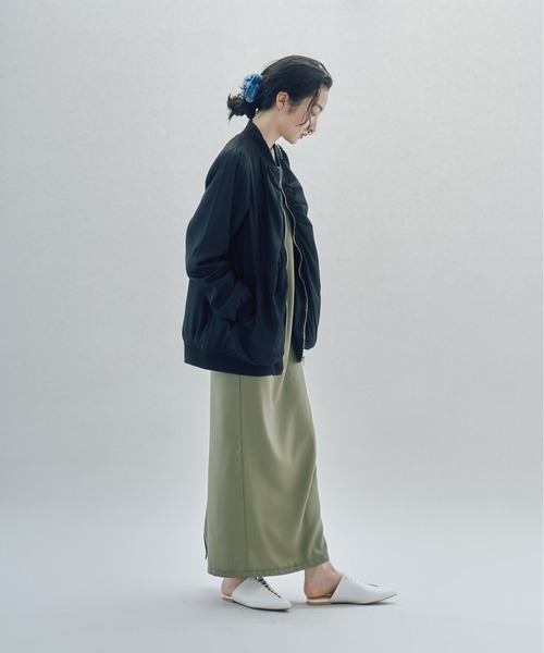 INSIIS（インシス）の「ギャザーMA1ブルゾン（MA-1・レディース・ブラウン/ブラック・フリー）」の18枚目の写真