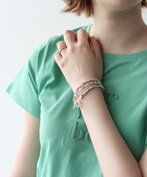 Three Four Time(スリーフォータイム)の「【LIMITED NUMBER / リミテッドナンバー】ビーズチェーンネックレス(ニッケルフリー)(ネックレス・レディース・シルバー・FREE)」の6枚目の写真