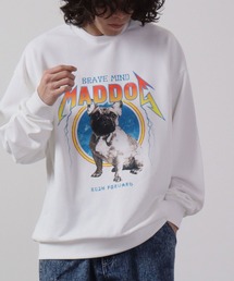 MODISH GAZE（モディシュガゼ）の「MODISH GAZE 裏毛 クルーネック 長袖 BIG スウェット MAD DOG（スウェット）」