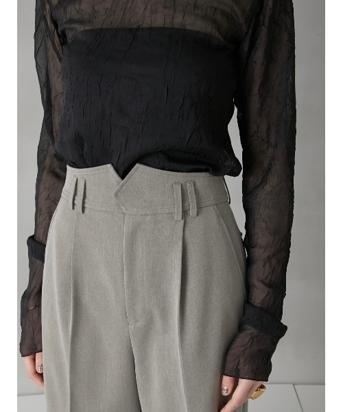 LA PEAU DE GEM(ラポドゥジェム)の「【LA PEAU DE GEM】ワッシャーシアータートル(シャツ/ブラウス・レディース・ベージュ/ブラック・FREE)」の10枚目の写真