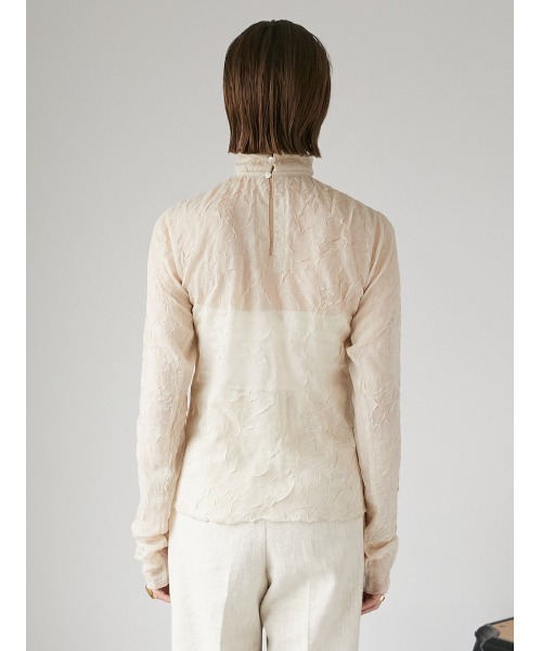 LA PEAU DE GEM(ラポドゥジェム)の「【LA PEAU DE GEM】ワッシャーシアータートル(シャツ/ブラウス・レディース・ベージュ/ブラック・FREE)」の15枚目の写真