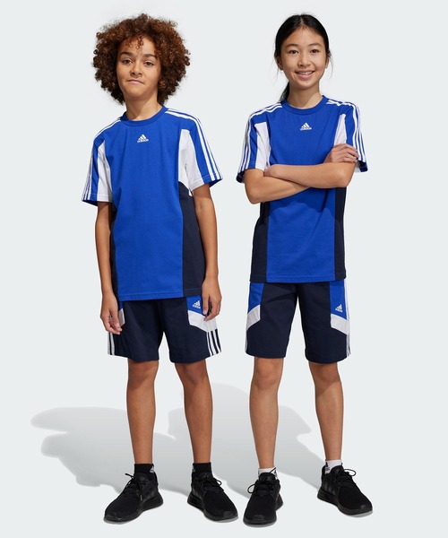 adidas（アディダス）の「カラーブロック スリーストライプス レギュラーフィットショーツ / ハーフパンツ / アディダス adidas（その他パンツ・キッズ・ブラック/ブルー・130/140/150/160）」の13枚目の写真