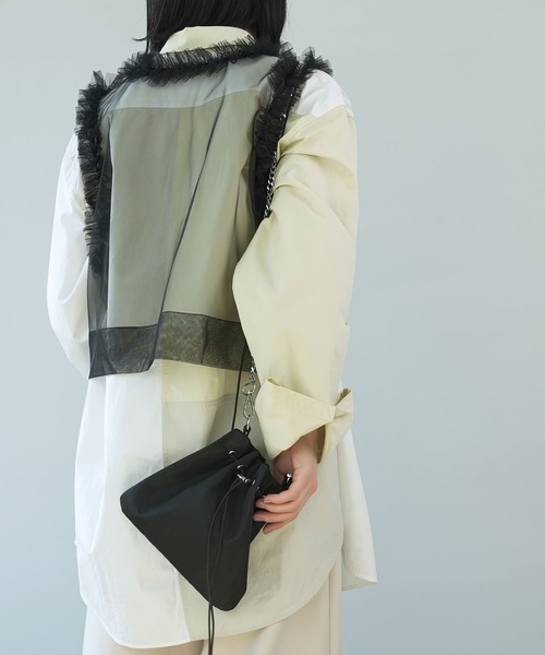 chuclla（チュクラ）の「シェル巾着 ドロストminiショルダーバッグ cha23s002（ショルダーバッグ・レディース・ブラック・FREE）」の18枚目の写真