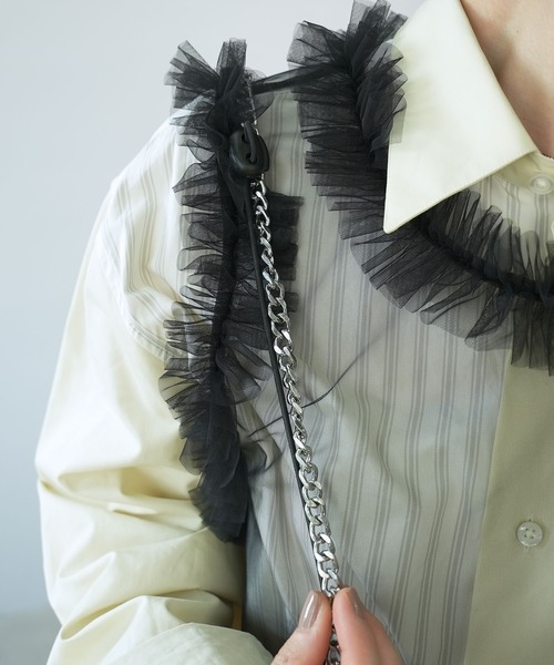 chuclla（チュクラ）の「シェル巾着 ドロストminiショルダーバッグ cha23s002（ショルダーバッグ・レディース・ブラック・FREE）」の16枚目の写真