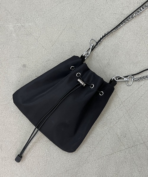 chuclla（チュクラ）の「シェル巾着 ドロストminiショルダーバッグ cha23s002（ショルダーバッグ・レディース・ブラック・FREE）」の14枚目の写真