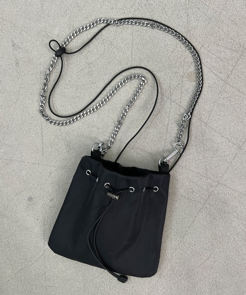 chuclla（チュクラ）の「シェル巾着 ドロストminiショルダーバッグ cha23s002（ショルダーバッグ・レディース・ブラック・FREE）」の7枚目の写真