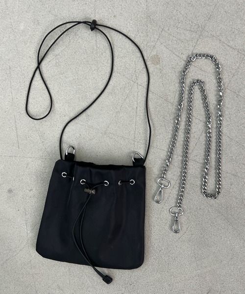 chuclla（チュクラ）の「シェル巾着 ドロストminiショルダーバッグ cha23s002（ショルダーバッグ・レディース・ブラック・FREE）」の4枚目の写真