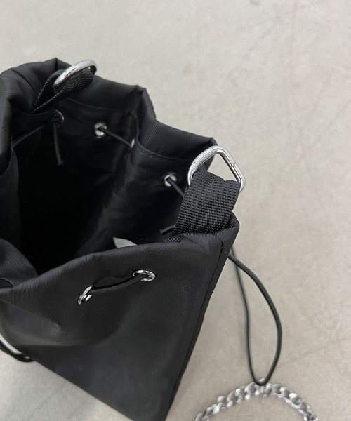 chuclla（チュクラ）の「シェル巾着 ドロストminiショルダーバッグ cha23s002（ショルダーバッグ・レディース・ブラック・FREE）」の10枚目の写真