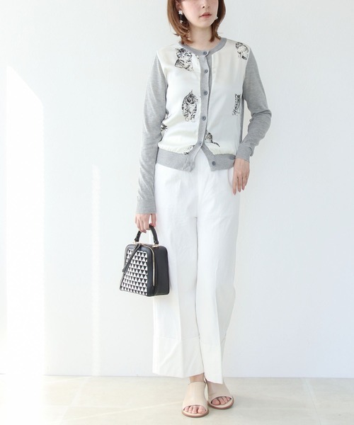 Cepica(セピカ)の「センタープレスイージーパンツ(デニムパンツ・レディース・オフホワイト/ネイビー・FREE)」の19枚目の写真