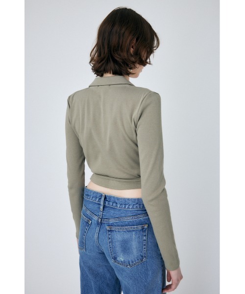 MOUSSY（マウジー）の「CROSS OVER POLO LS トップス（Tシャツ