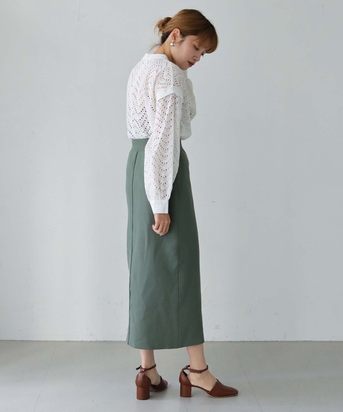 HER CLOSET(ハークローゼット)の「【shemoshelly】コットンレース長袖ブラウス(シャツ/ブラウス・レディース・ホワイト/ダークグリーン/ブラック・M)」の11枚目の写真