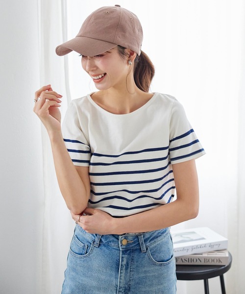 KOBE LETTUCE（コウベレタス）の「深めUVカットコットンキャップ（キャップ・レディース・ライトカーキ/モカ/キナリ/ブラック・FREE）」の16枚目の写真