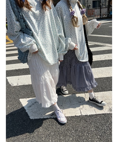 WC(ダブル シー)の「シャーリングマーメイドスカート(スカート・レディース・ブラック系その他/ホワイト・FREE)」の11枚目の写真