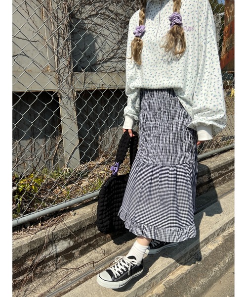 WC(ダブル シー)の「シャーリングマーメイドスカート(スカート・レディース・ブラック系その他/ホワイト・FREE)」の16枚目の写真