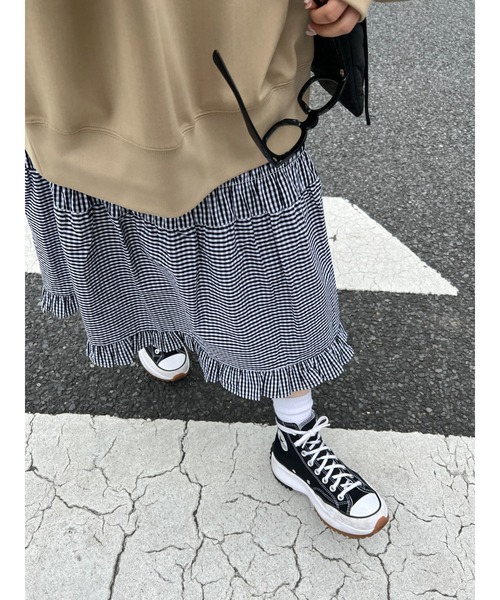 WC(ダブル シー)の「シャーリングマーメイドスカート(スカート・レディース・ブラック系その他/ホワイト・FREE)」の20枚目の写真