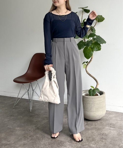 ツイル M グレー 新品未使用♡1点のみ　シアーロンT サックトラウザー Browne Thom | トップス