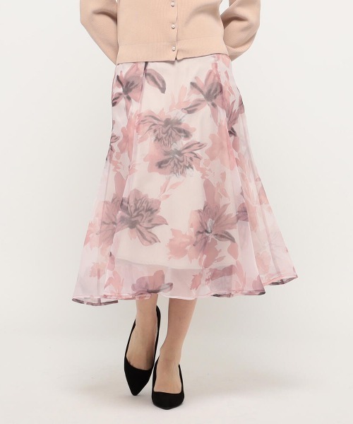 MISCH MASCH(ミッシュマッシュ)の「シアーフロッキープリントスカート(スカート・レディース・ブルー/ピンク・SMALL/MEDIUM)」の8枚目の写真