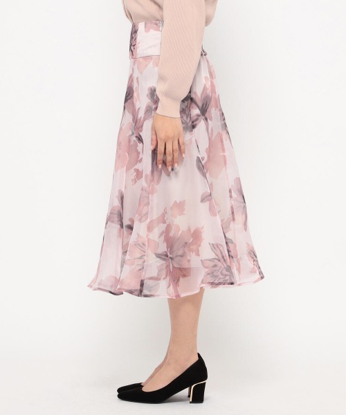MISCH MASCH(ミッシュマッシュ)の「シアーフロッキープリントスカート(スカート・レディース・ブルー/ピンク・SMALL/MEDIUM)」の9枚目の写真