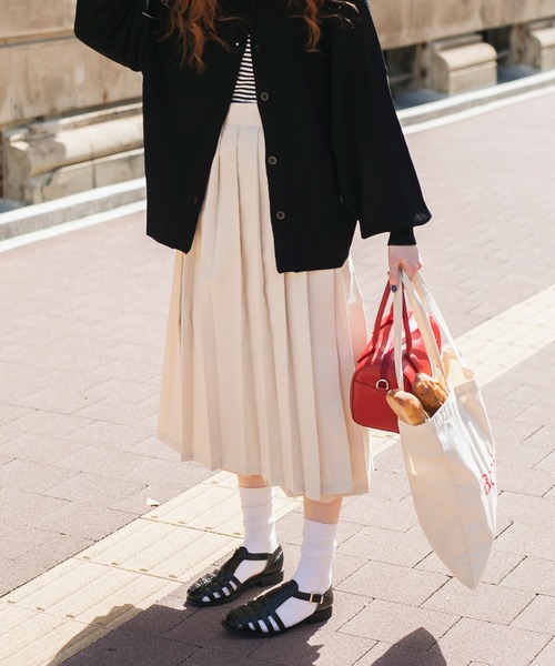 BONLECILL（ボンルシール）の「チノプリーツラップスカート（スカート