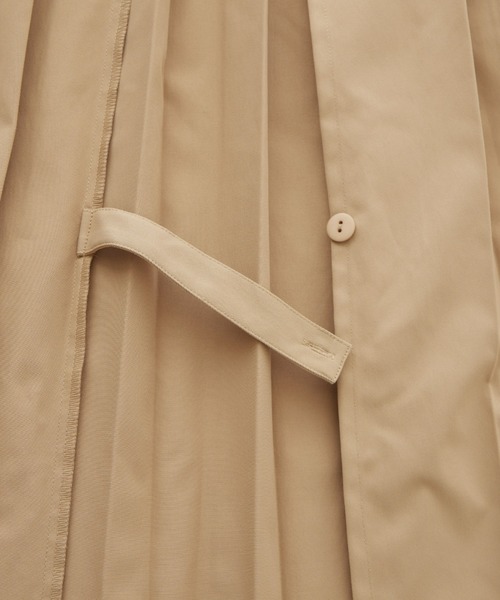 BONLECILL（ボンルシール）の「チノプリーツラップスカート（スカート・レディース・アイボリー/ブラック/ベージュ/ネイビー・FREE）」の19枚目の写真