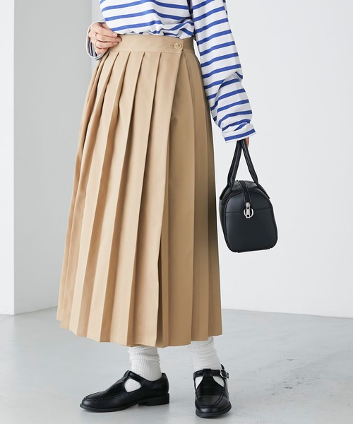 訳あり商品 セール】チノプリーツラップスカート（スカート）｜BONLECILL スカート
