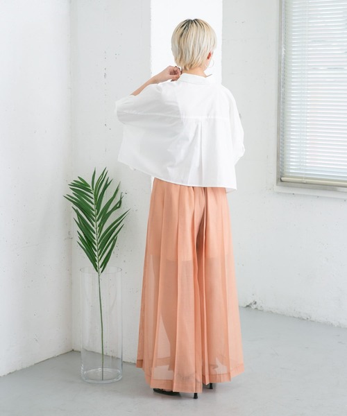 KBF(ケイビーエフ)の「シアープリーツWIDEパンツ(その他パンツ・レディース・ブラウン系その他/ブラック・ONE)」の8枚目の写真