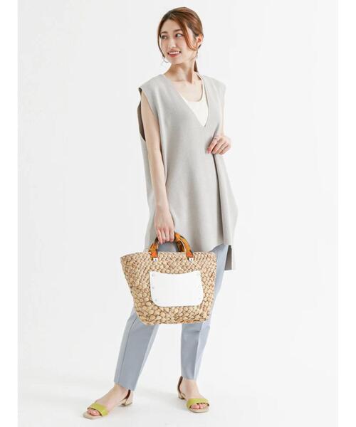 Te chichi（テチチ）の「アクリルハンドルかごバッグ（ハンドバッグ・レディース・ホワイト/ブラック・ﾌﾘ-）」の4枚目の写真