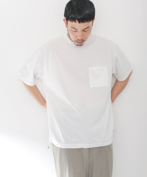 EKAL（エカル）の「エンブロイダリーワッペンショートスリーブTシャツ（Tシャツ/カットソー・メンズ・ブルー系その他/グレー/オフホワイト・LARGE/MEDIUM）」の4枚目の写真