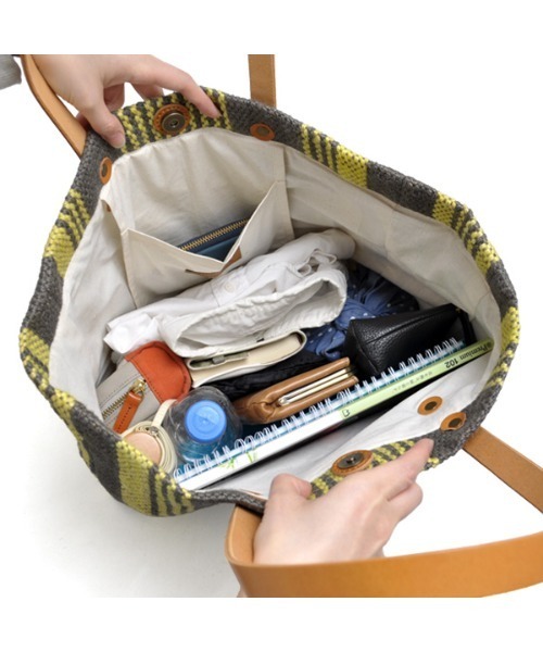 CLEDRAN(クレドラン)の「CL3517 MULTI STRIPE TOTE/L ジュート マルチカラー(かごバッグ・レディース・イエロー系その他/ピンク系その他/グリーン系その他/ブルー系その他・FREE)」の13枚目の写真