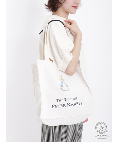 Samansa Mos2（サマンサ モスモス）の「【PETER RABBIT×SamansaMos2】ﾄｰﾄﾊﾞｯｸﾞ（ハンドバッグ・レディース・ブラウン/ベージュ・F）」の8枚目の写真