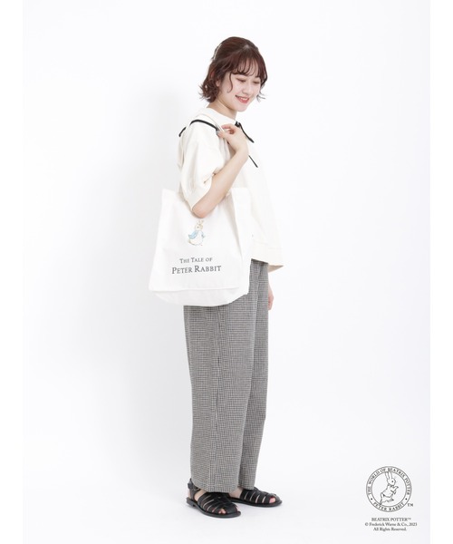 Samansa Mos2（サマンサ モスモス）の「【PETER RABBIT×SamansaMos2】ﾄｰﾄﾊﾞｯｸﾞ（ハンドバッグ・レディース・ブラウン/ベージュ・F）」の5枚目の写真