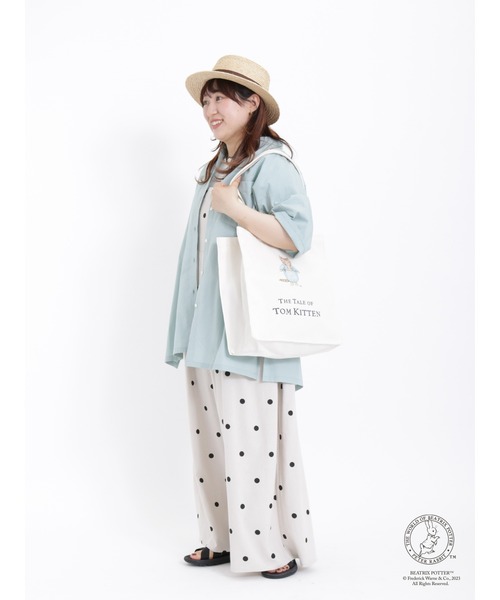 Samansa Mos2（サマンサ モスモス）の「【PETER RABBIT×SamansaMos2】ﾄｰﾄﾊﾞｯｸﾞ（ハンドバッグ・レディース・ブラウン/ベージュ・F）」の4枚目の写真