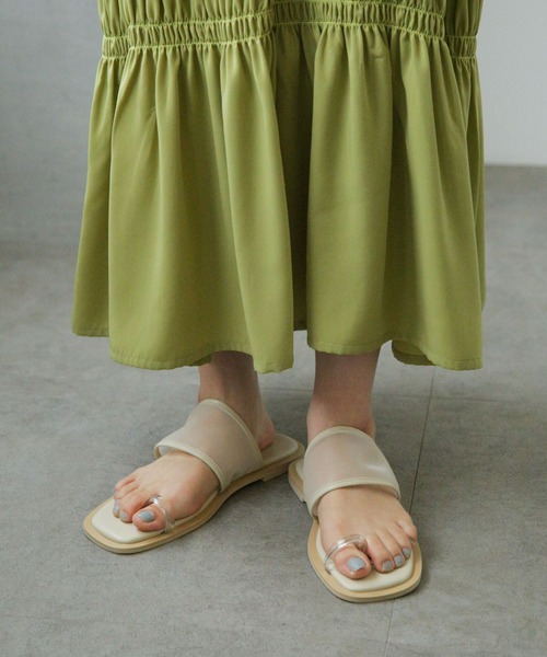 NANO universe（ナノユニバース）の「LB.04/メッシュコンビフラットサンダル（サンダル・レディース・ブラック/ライトグレー/ライトベージュ・37/36/38）」の3枚目の写真