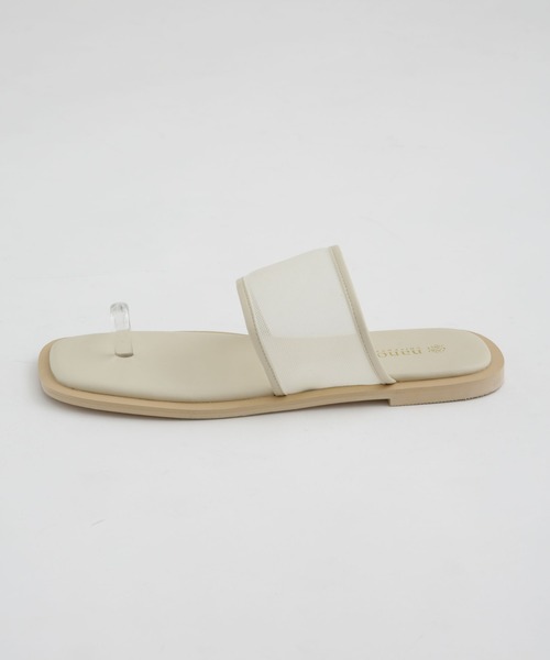 NANO universe（ナノユニバース）の「LB.04/メッシュコンビフラットサンダル（サンダル・レディース・ブラック/ライトグレー/ライトベージュ・37/36/38）」の6枚目の写真