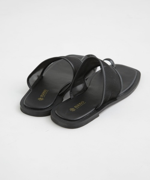 NANO universe（ナノユニバース）の「LB.04/メッシュコンビフラットサンダル（サンダル・レディース・ブラック/ライトグレー/ライトベージュ・37/36/38）」の8枚目の写真