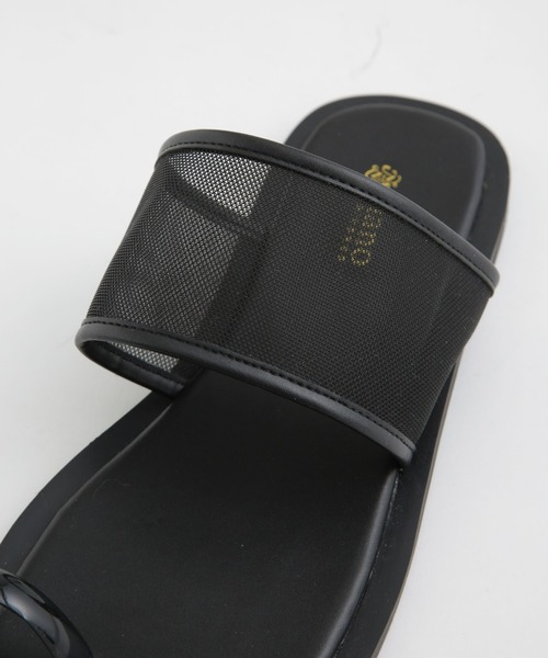 NANO universe（ナノユニバース）の「LB.04/メッシュコンビフラットサンダル（サンダル・レディース・ブラック/ライトグレー/ライトベージュ・37/36/38）」の12枚目の写真