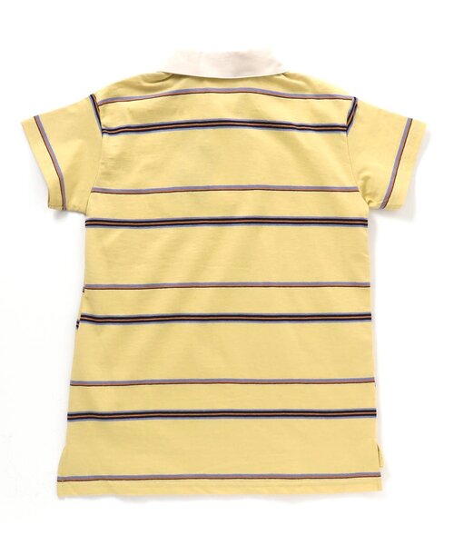 BREEZE（ブリーズ）の「マルチボーダーポロシャツワンピ（ワンピース・キッズ・サーモンピンク/ライトイエロー・80/90/100/110/120/130/140）」の9枚目の写真