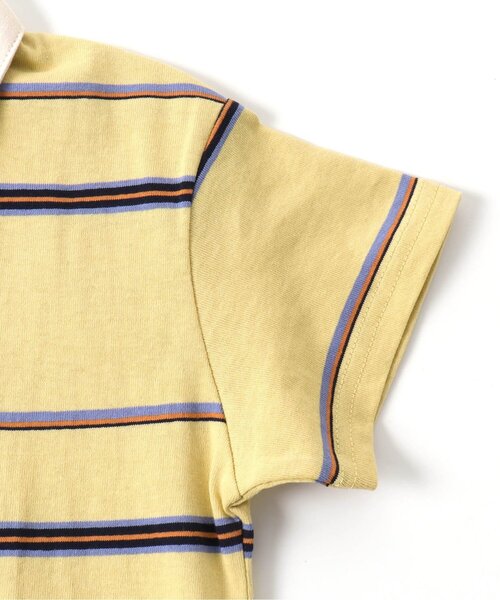 BREEZE（ブリーズ）の「マルチボーダーポロシャツワンピ（ワンピース・キッズ・サーモンピンク/ライトイエロー・80/90/100/110/120/130/140）」の7枚目の写真