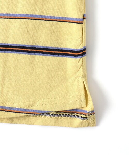 BREEZE（ブリーズ）の「マルチボーダーポロシャツワンピ（ワンピース・キッズ・サーモンピンク/ライトイエロー・80/90/100/110/120/130/140）」の6枚目の写真