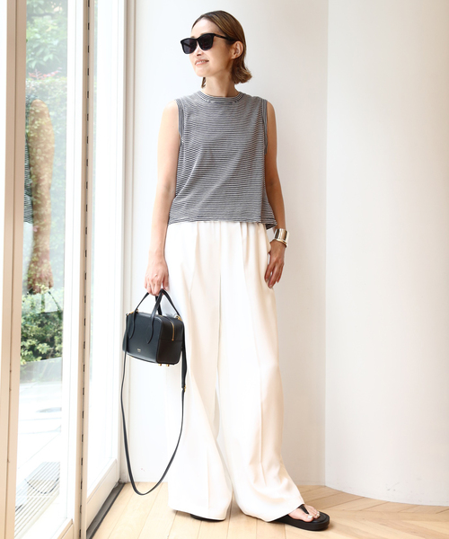 mother（マザー）の「【MOTHER/マザー】ボーダー ノースリーブ プルオーバー（Tシャツ/カットソー・レディース・ネイビー・FREE）」の2枚目の写真