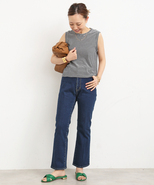 mother（マザー）の「【MOTHER/マザー】ボーダー ノースリーブ プルオーバー（Tシャツ/カットソー・レディース・ネイビー・FREE）」の7枚目の写真