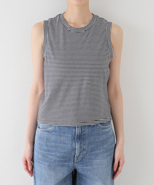 mother（マザー）の「【MOTHER/マザー】ボーダー ノースリーブ プルオーバー（Tシャツ/カットソー・レディース・ネイビー・FREE）」の10枚目の写真
