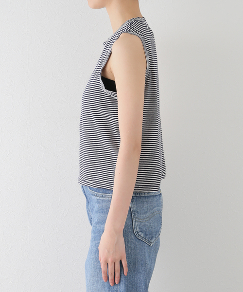 mother（マザー）の「【MOTHER/マザー】ボーダー ノースリーブ プルオーバー（Tシャツ/カットソー・レディース・ネイビー・FREE）」の11枚目の写真