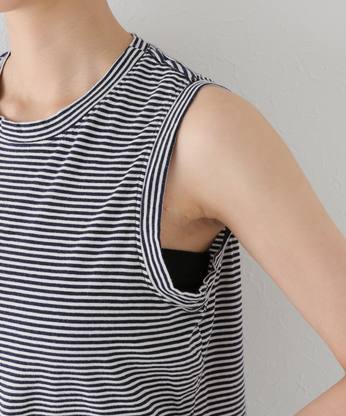 mother（マザー）の「【MOTHER/マザー】ボーダー ノースリーブ プルオーバー（Tシャツ/カットソー・レディース・ネイビー・FREE）」の15枚目の写真