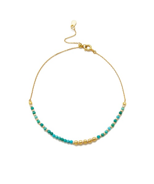 PAS TIERRA（パティエラ）の「PAS TIERRA(パティエラ)/【Sol】ビーズ２wayアンクレット（アンクレット・レディース・ネイビー/ターコイズブルー・FREE）」の2枚目の写真