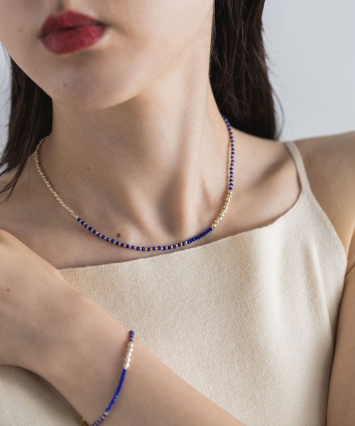 PAS TIERRA（パティエラ）の「PAS TIERRA(パティエラ)/【Sol】ビーズ２wayアンクレット（アンクレット・レディース・ネイビー/ターコイズブルー・FREE）」の7枚目の写真