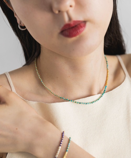 PAS TIERRA（パティエラ）の「PAS TIERRA(パティエラ)/【Sol】ビーズ２wayアンクレット（アンクレット・レディース・ネイビー/ターコイズブルー・FREE）」の8枚目の写真